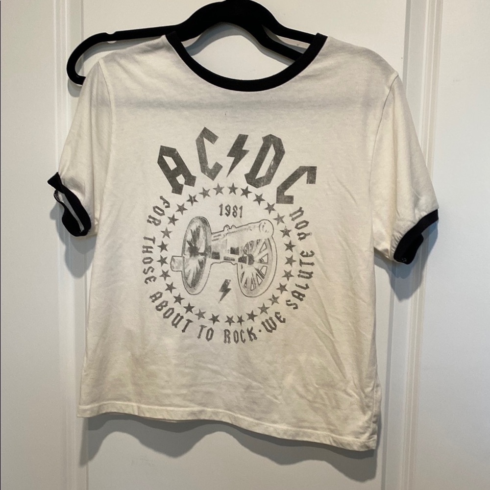 AC/DC Kids Graphic Tee - White and Black